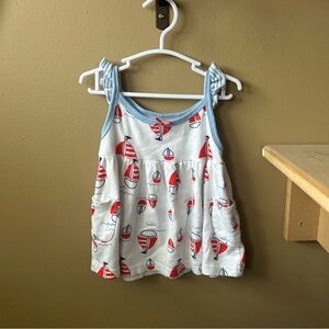 Gerber Kids Camisole with Sailboat Print - Red, Blue, and White